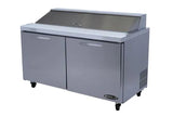 Kool-It KSTM-60-2, 60-inch Refrigerated Mega Top Salad/Sandwich Prep Table