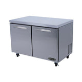 Kool-It KUCR-48-2, 48-inch 2 Solid Doors Undercounter Refrigerator