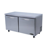 Kool-It KUCR-60-2, 60-inch 2 Solid Doors Undercounter Refrigerator