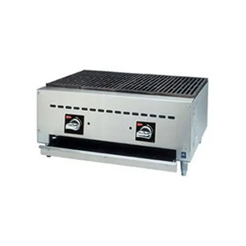 Grindmaster-Cecilware BC1824 24" W Counterop Dual Burner Gas Charbroiler - 34 kBTU