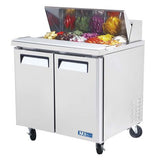 Turbo Air MST-36-N6 2 Solid Doors Sandwich/Salad Unit