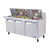 Turbo Air MST-72-30-N 3 Solid Doors Mega Top Unit