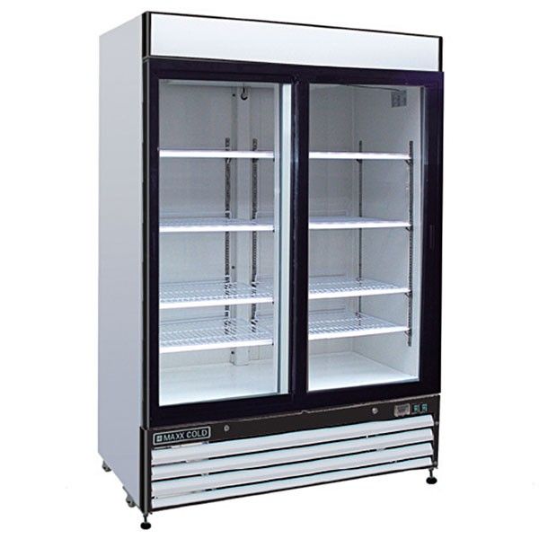Maxximum MXM2-48F, 48CFT 2 Section Glass Doors Freezer Merchandiser