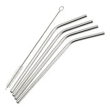 SSTW-8C - Drinking Straws, 18/8 Stainless Steel - Curved