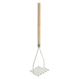 PTM-18R - Potato Masher with Wooden Handle - 4" Round