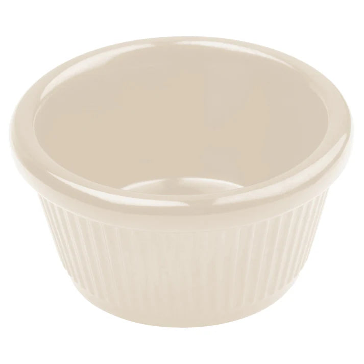RFM-2B - Melamine Ramekin, Fluted - Bone, 2 oz