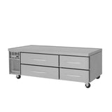 Turbo Air PRCBE-72F-N, 4 Drawers 72-inch SS Chef Base Freezer