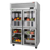 Turbo Air PRO-50-4R-G-N 4 Glass Half Doors Top Mount Refrigerator