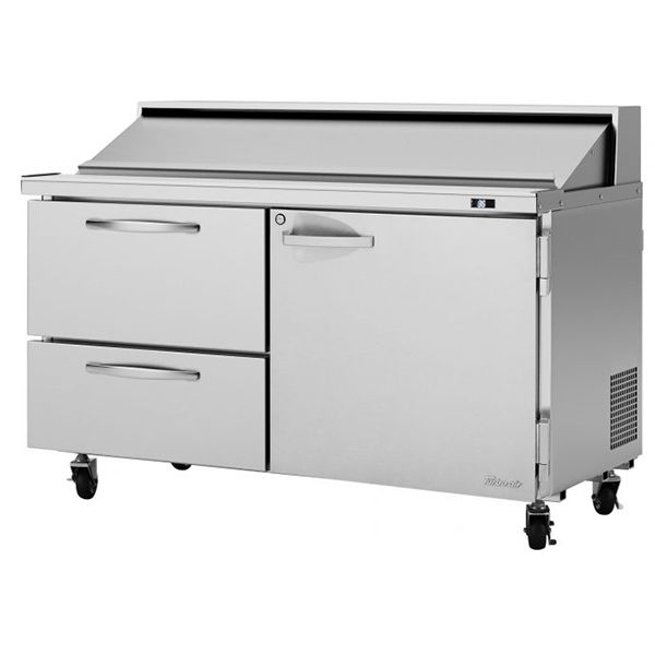Turbo Air PST-60-D2L-N, 2 Drawers 1 Left-Hinged Door Sandwich/Salad Prep Table