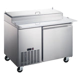 Omcan PT-CN-1270-HC, 50-inch 1 Door Stainless Steel Refrigerated Pizza Prep Table