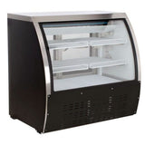 Omcan RS-CN-0092-B, 36-inch Coated Steel Curved Glass Refrigerated Display Case, 11.6 Cu.Ft