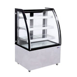 Omcan RS-CN-0271, 36-inch Stainless Steel Curved Glass Refrigerated Display Case