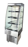 Omcan RS-CN-0250, 29x24x67.75-Inch Open Refrigerated Display Case, 9 Cu. Ft, CE (Discontinued)