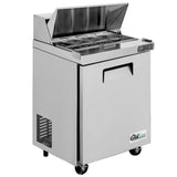 Coldline SPN-29, 29-Inch Narrow Depth Refrigerated Sandwich Prep Table with Cutting Board and Food Pans