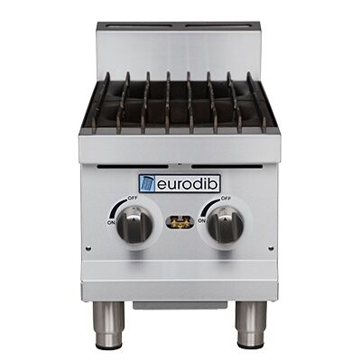 Eurodib T-HP212, 2 Burners Stainless Steel Hot Plate, 60 000 BTU