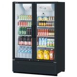 Turbo Air TGM-47SDHB-N, 2 Swing Glass Doors Full Height Merchandiser, Black