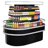 Turbo Air TIOM-20RSRB-N, 68-inch Oval Island Display Case, Self-Serve Merchandiser