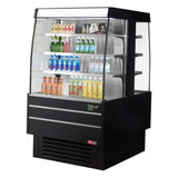 Turbo Air TIOM-36SB-N, 39-inch Square Island Display Case, Black Self-Serve Merchandiser