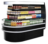 Turbo Air TIOM-48RSB-N, 48-inch Wall Type Island Display Case, Black Self-Serve Merchandiser