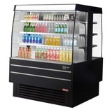 Turbo Air TIOM-48SB-N, 51-inch Square Island Display Case, Black Self-Serve Merchandiser