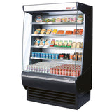 Turbo Air TOM-36-DX-SF, Black 36-inch Extra Deep Air Curtain Merchandiser with Front Panel