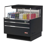 Turbo Air TOM-36L-UF-B-1S-N, 34-inch Horizontal Low Profile Black Open Display Case