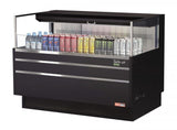 Turbo Air TOM-48L-UF-B-1S-N, 46-inch Horizontal Low Profile Black Open Display Case
