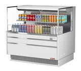 Turbo Air TOM-48L-UF-W-2S-N, 46-inch Horizontal Low Profile White Open Display Case, 1 Shelf