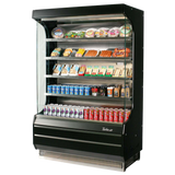 Turbo Air TOM-50B-SP-N Open Display Vertical Merchandiser 50-Inch L Full Size Solid Side Panel-Black