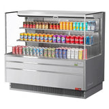 Turbo Air TOM-60L-UF-S-3S-N, 58-inch Horizontal Low Profile Open Display Case, 2 Shelf