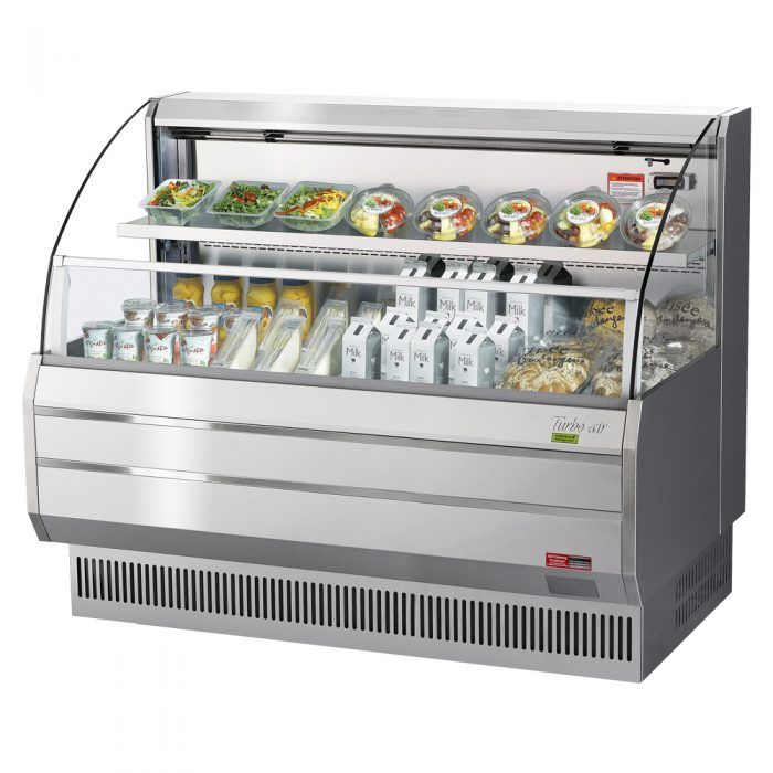 Turbo Air TOM-60LS-N 63-Inch Horizontal Stainless Steel Open Display Merchandiser, Low Profile