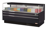 Turbo Air TOM-72L-UF-B-1S-N, 71-inch Horizontal Low Profile Black Open Display Case