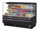 Turbo Air TOM-72L-UF-B-3S-N, 71-inch Horizontal Low Profile Black Open Display Case, 2 Shelf