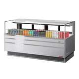 Turbo Air TOM-72L-UFD-S-1S-N, 71-inch Low Profile Open Display Case, Rear Sliding Door