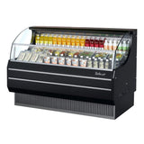 Turbo Air TOM-75SB-SF-N Open Display Horizontal Merchandiser 75-Inch L Slim Line SS Front Panel-Black