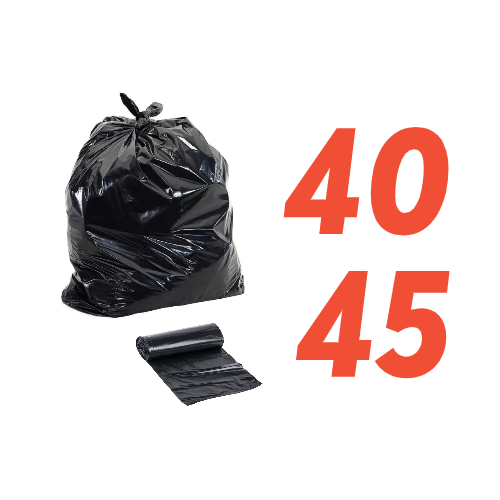 Trash Bag Liner - Black - 40-45 gal - 1.5 mil (100)