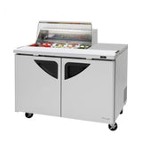 Turbo Air TST-48SD-08S-N-CL, 2 Solid Door Sandwich/Salad Unit, Clear Lid