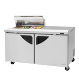 Turbo Air TST-60SD-08S-N-CL, 2 Solid Door Sandwich/Salad Unit, Clear Lid