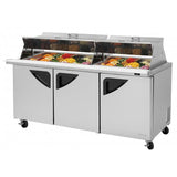 Turbo Air TST-72SD-30-N-DS 3 Solid Doors Mega-Top Unit, Dual Sided
