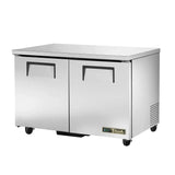 True TUC-48-HC, 48.38-Inch 2 Section Undercounter Refrigerator with 2 Left/Right Hinged Solid Doors