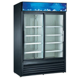 Admiral Craft USRFS-2D/B, 53-inch 2 Swing Glass Doors Black Merchandising Refrigerator, 47 Cu.Ft.