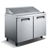 Admiral Craft USSL-2D, 47-inch 2 Solid Doors Refrigerated Salad/Sandwich Prep Table