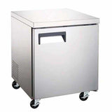 Admiral Craft USUCRF-27, 27-inch 1 Solid Door Stainless Steel Undercounter Refrigerator