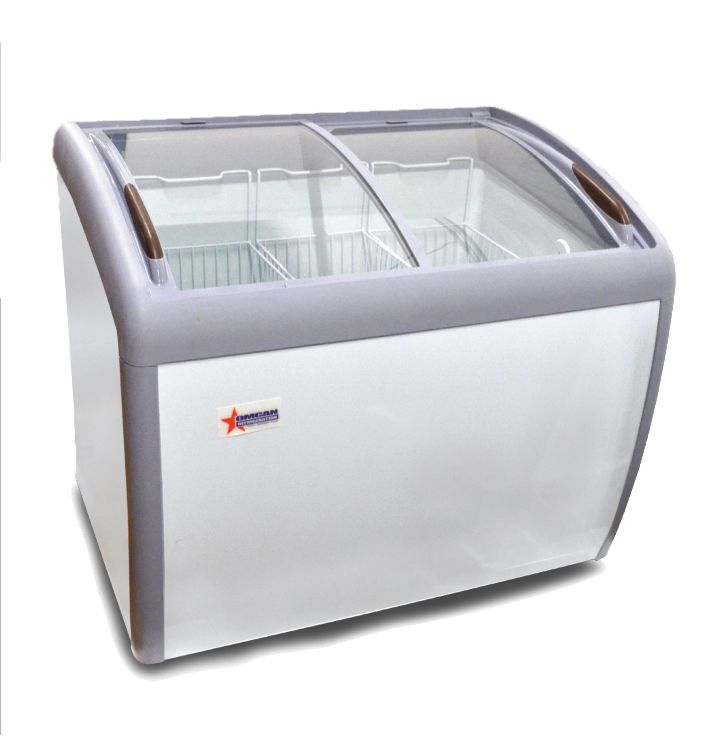 Omcan FR-CN-1016, 39x27.75x34.5-Inch Ice Cream Freezer, 2 Sliding Glass Doors, 9.2 Cu. Ft