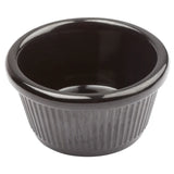 RFM-1K - Melamine Ramekin, Fluted - Black, 1-1/2 oz